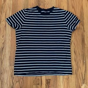 Dark Blue Striped T